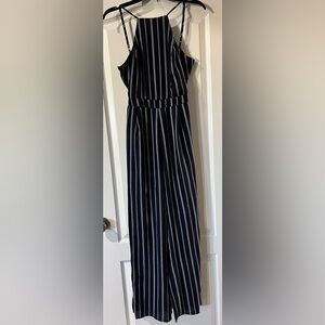 Japna Pants Romper Jumpsuit Navy w/ White Stripes Size Small NWT‎